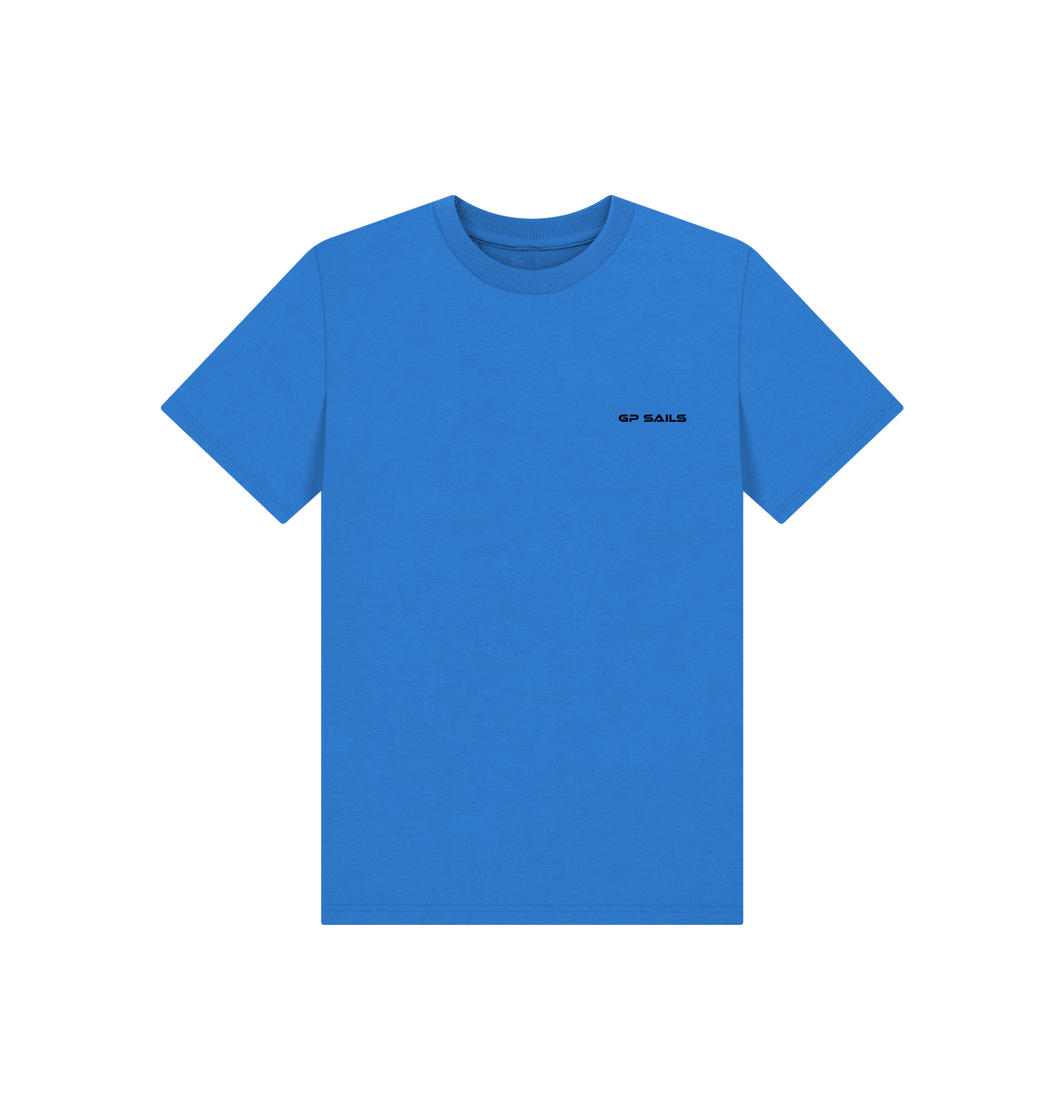 Bright Blue Printed Kids T-Shirt Front