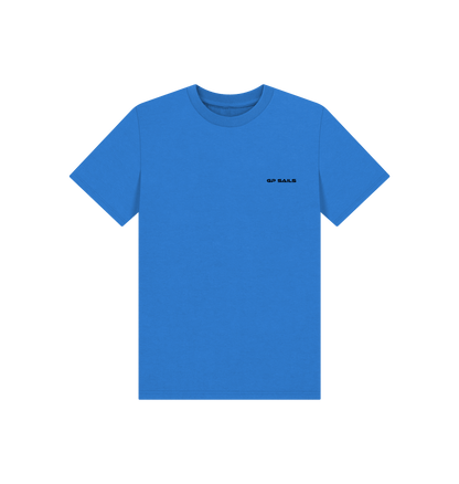 Bright Blue Printed Kids T-Shirt Front