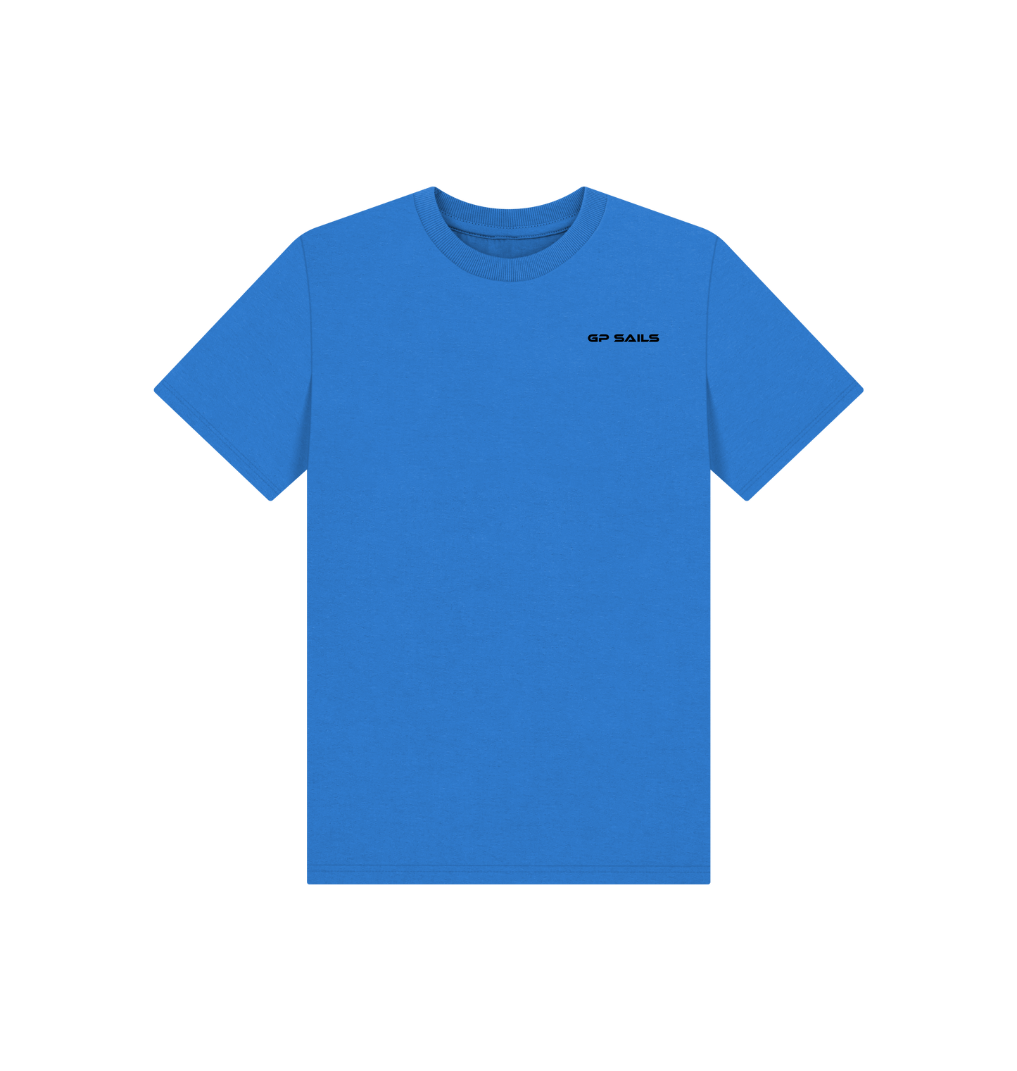 Bright Blue Printed Kids T-Shirt Front