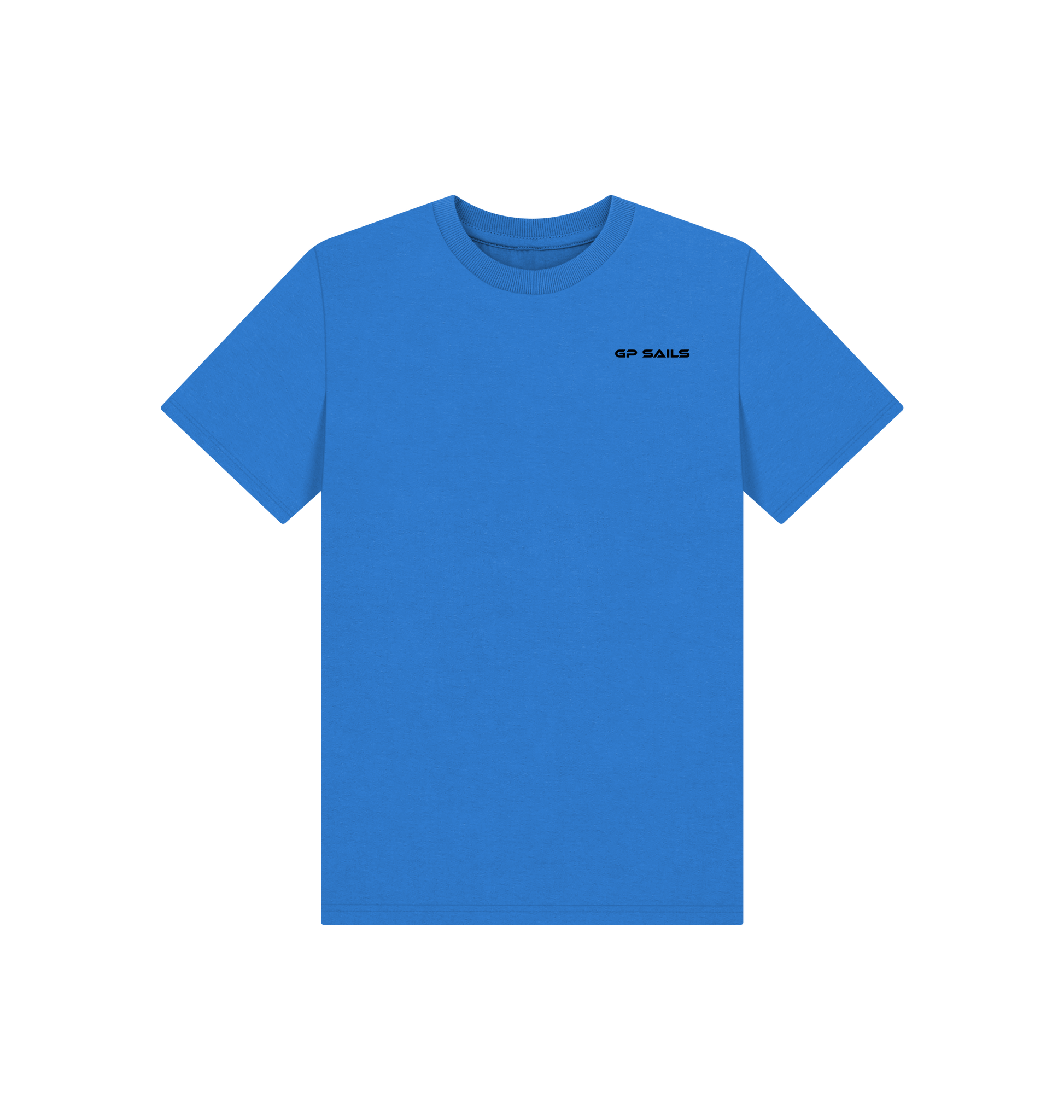 Bright Blue Printed Kids T-Shirt Front