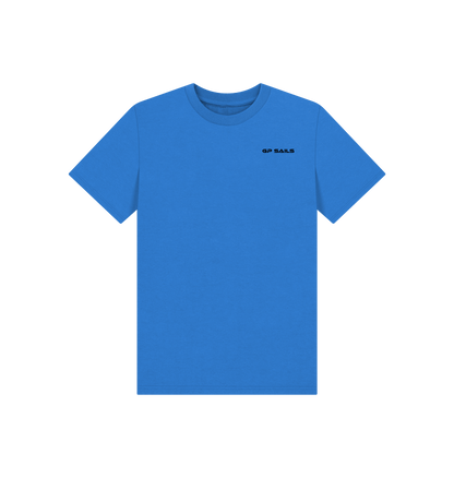 Bright Blue Printed Kids T-Shirt Front