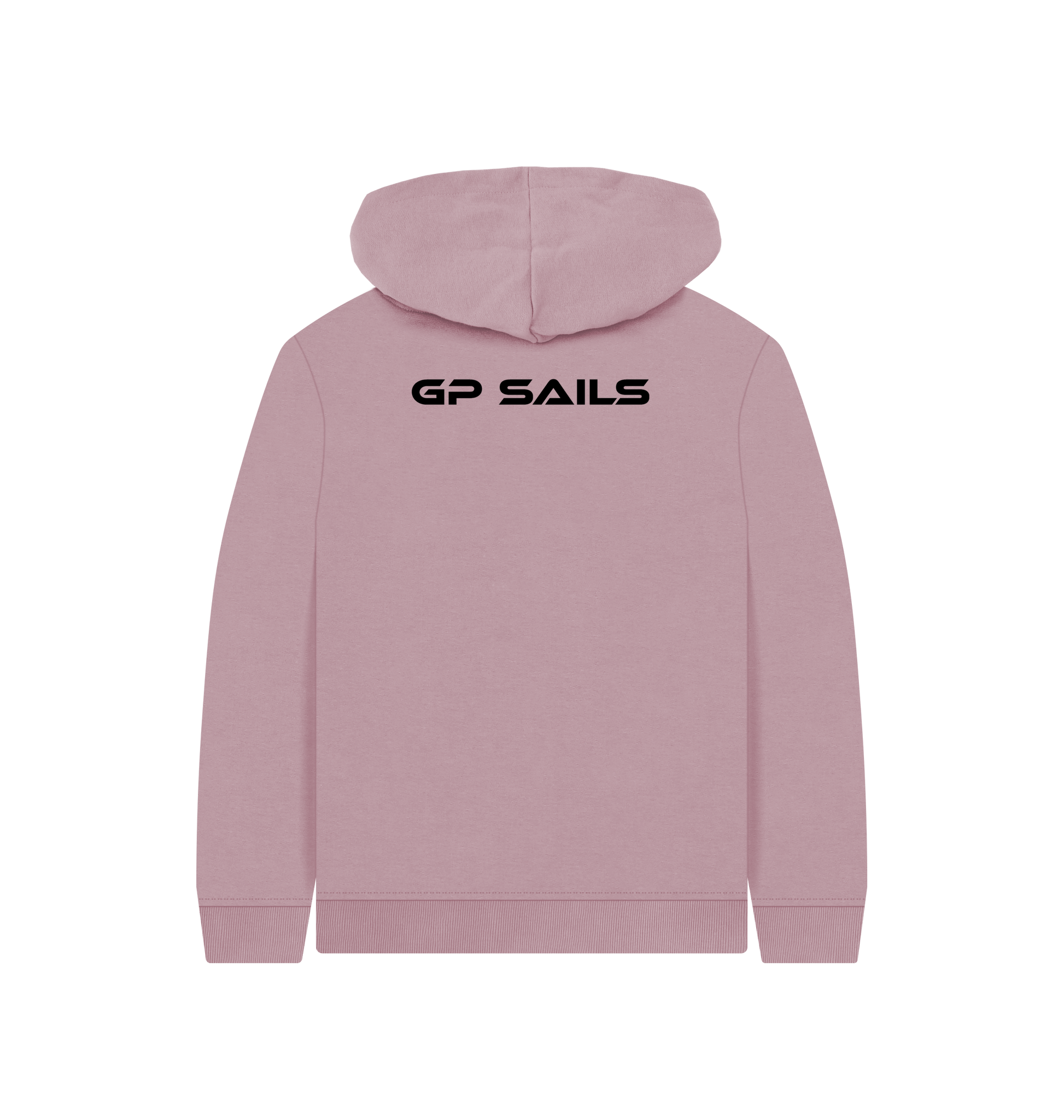 Mauve Printed Kids Hoodie Back