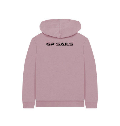 Mauve Printed Kids Hoodie Back