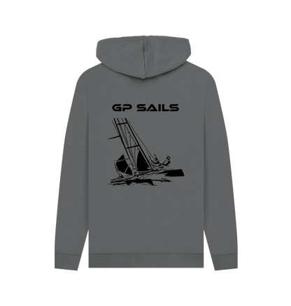 Slate Grey Printed Hoody Back