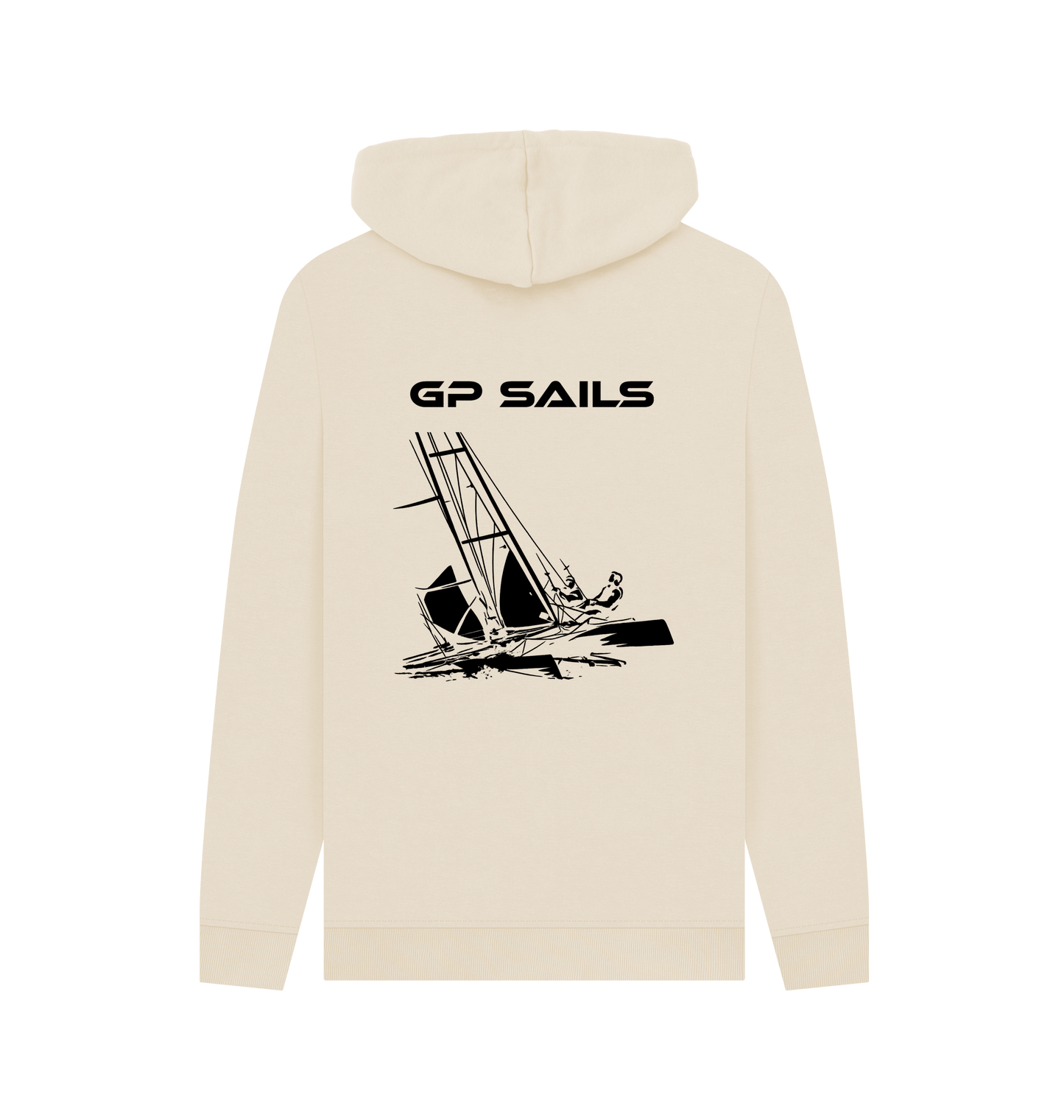 Oat Printed Hoody Back
