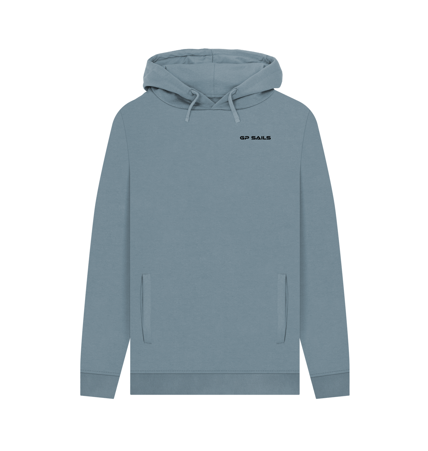 Stone Blue Printed Hoody Front