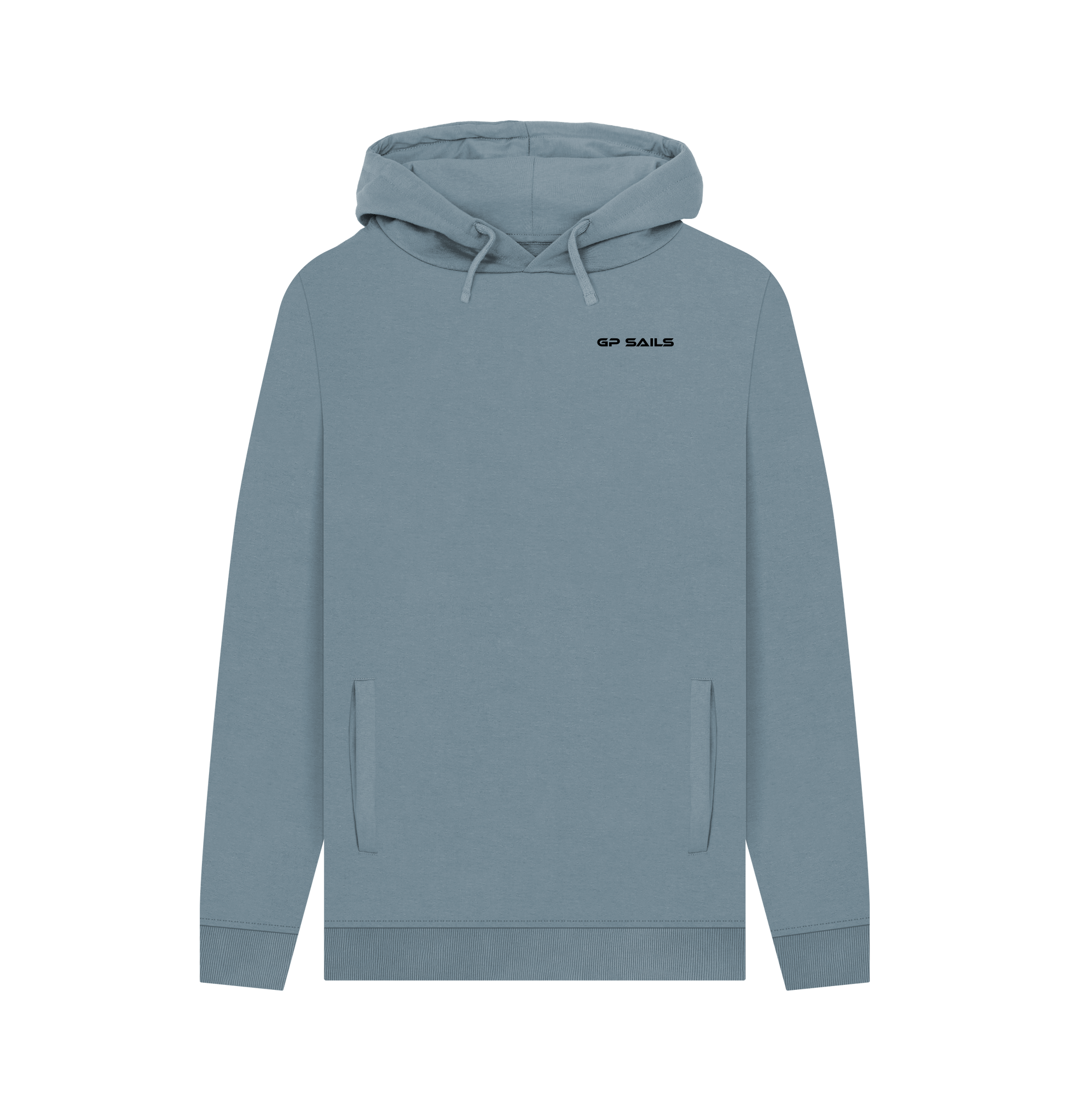Stone Blue Printed Hoody Front