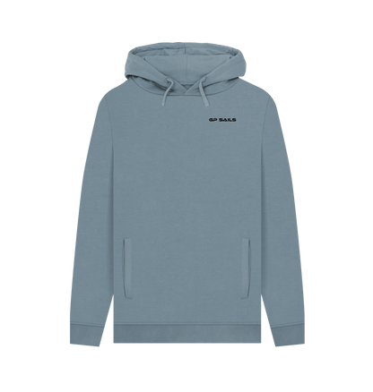 Stone Blue Printed Hoody Front