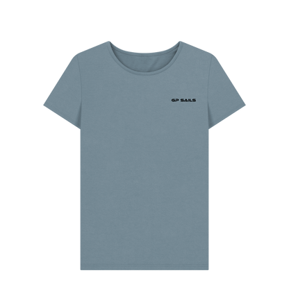 Stone Blue Printed T-shirt Front