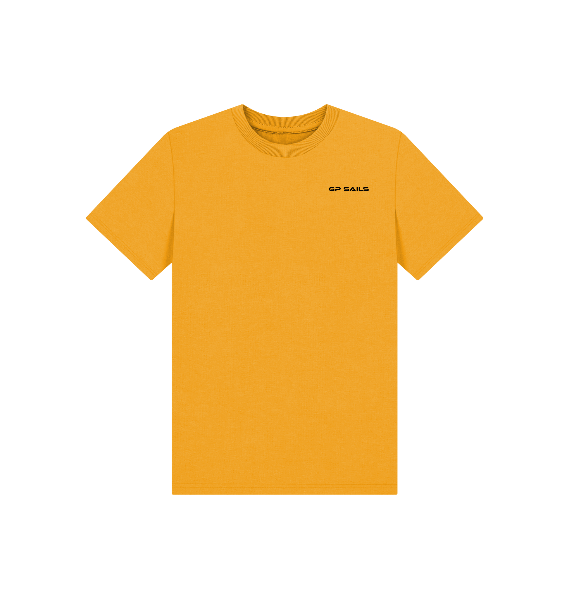 Mustard Printed Kids T-Shirt Front