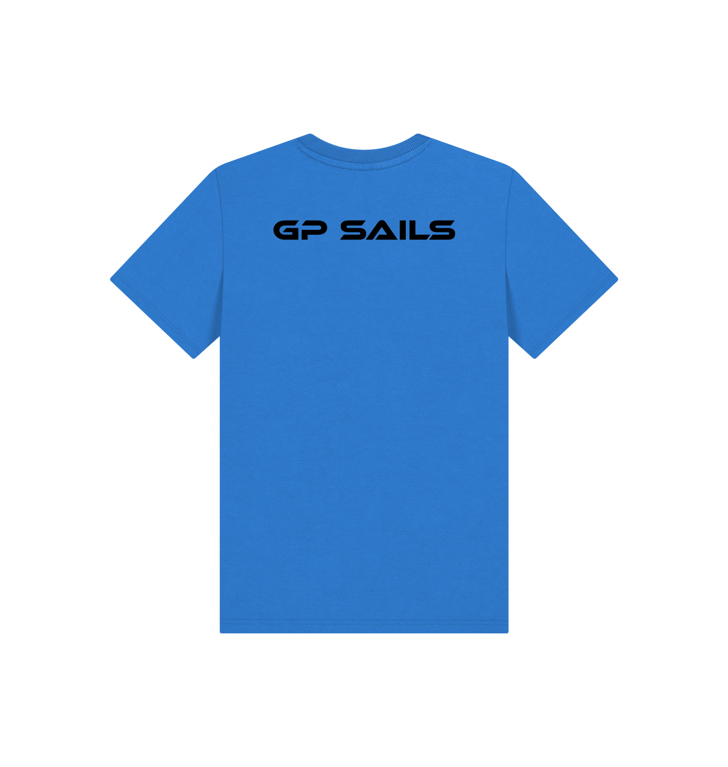 Bright Blue Printed Kids T-Shirt Back