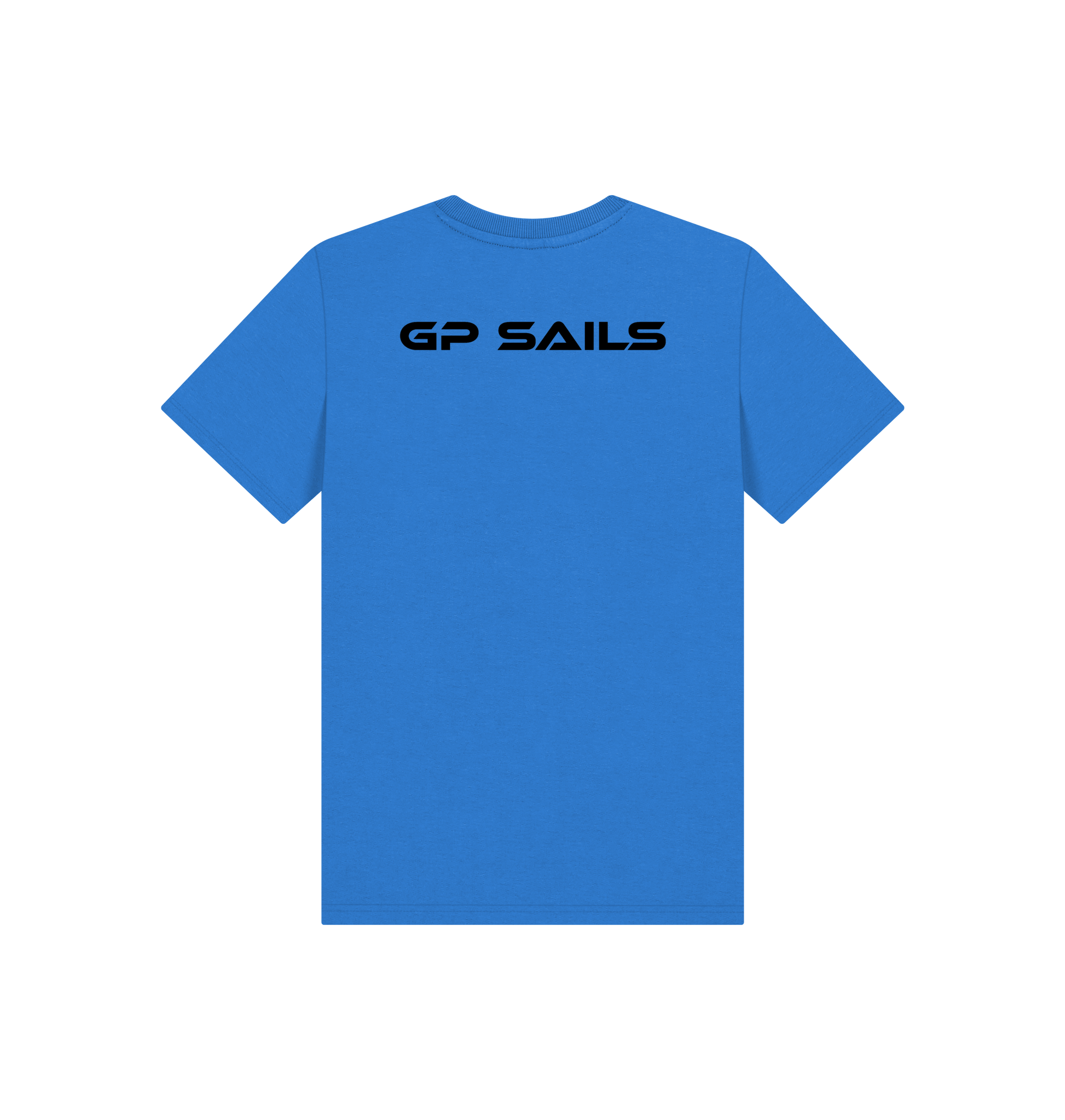 Bright Blue Printed Kids T-Shirt Back