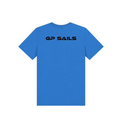 Bright Blue Printed Kids T-Shirt Back