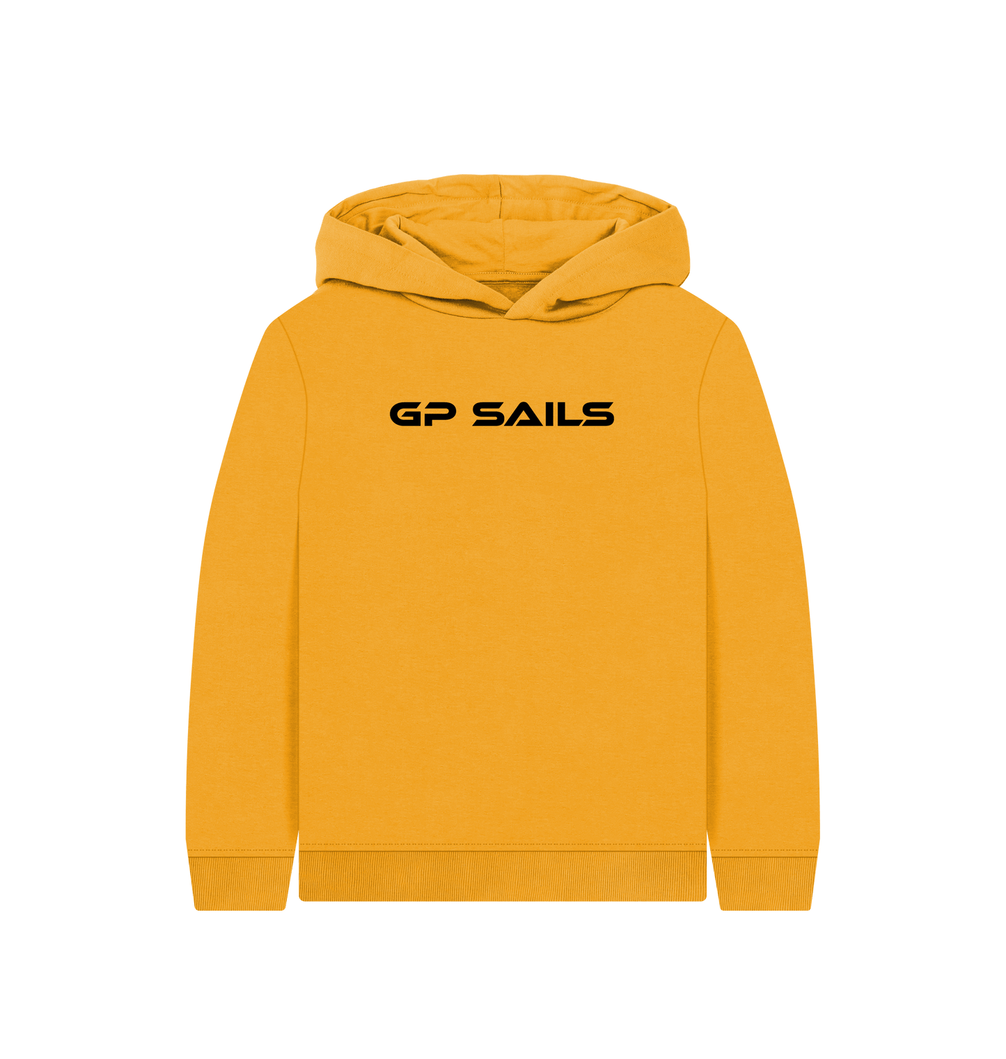 Mustard Printed Kids Hoodie Front