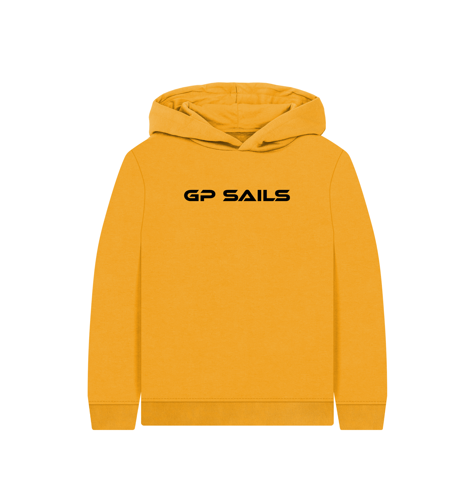 Mustard Printed Kids Hoodie Front