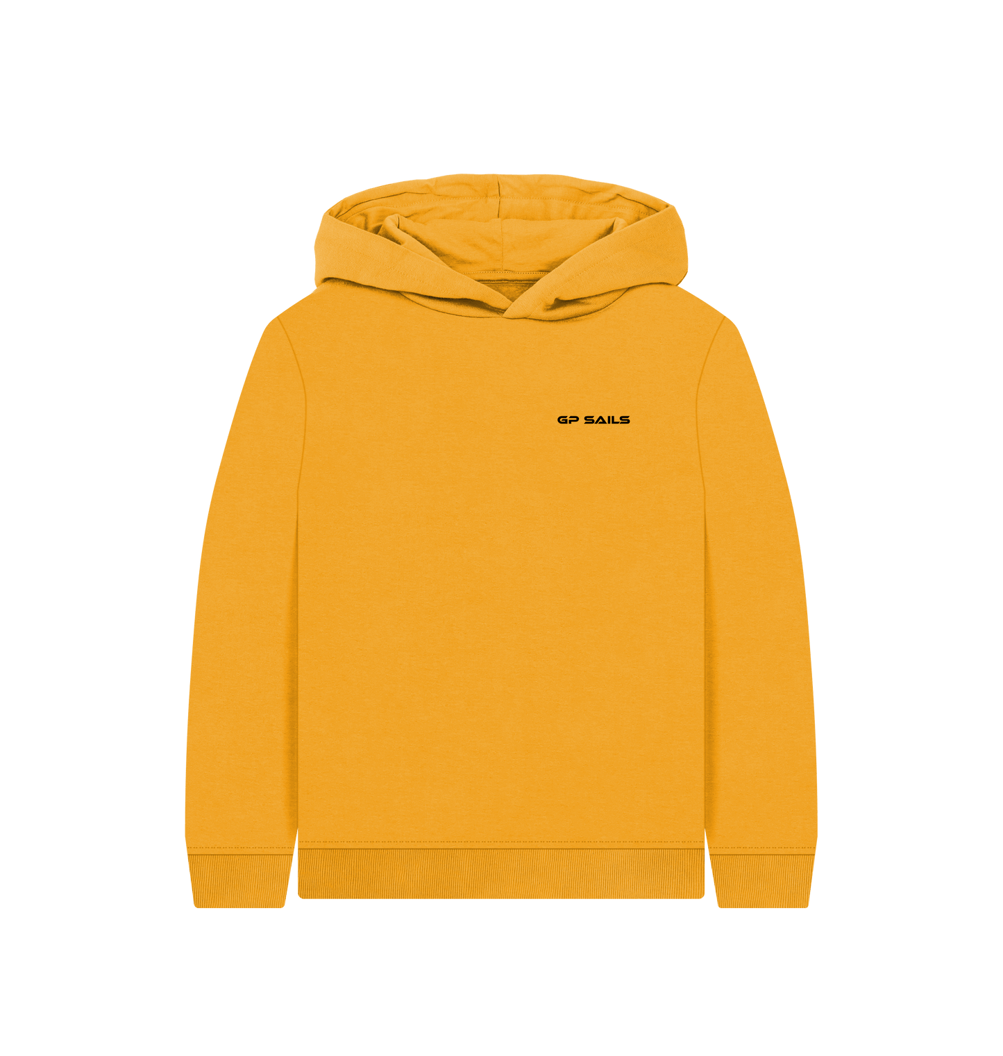Mustard Printed Kids Hoodie Front