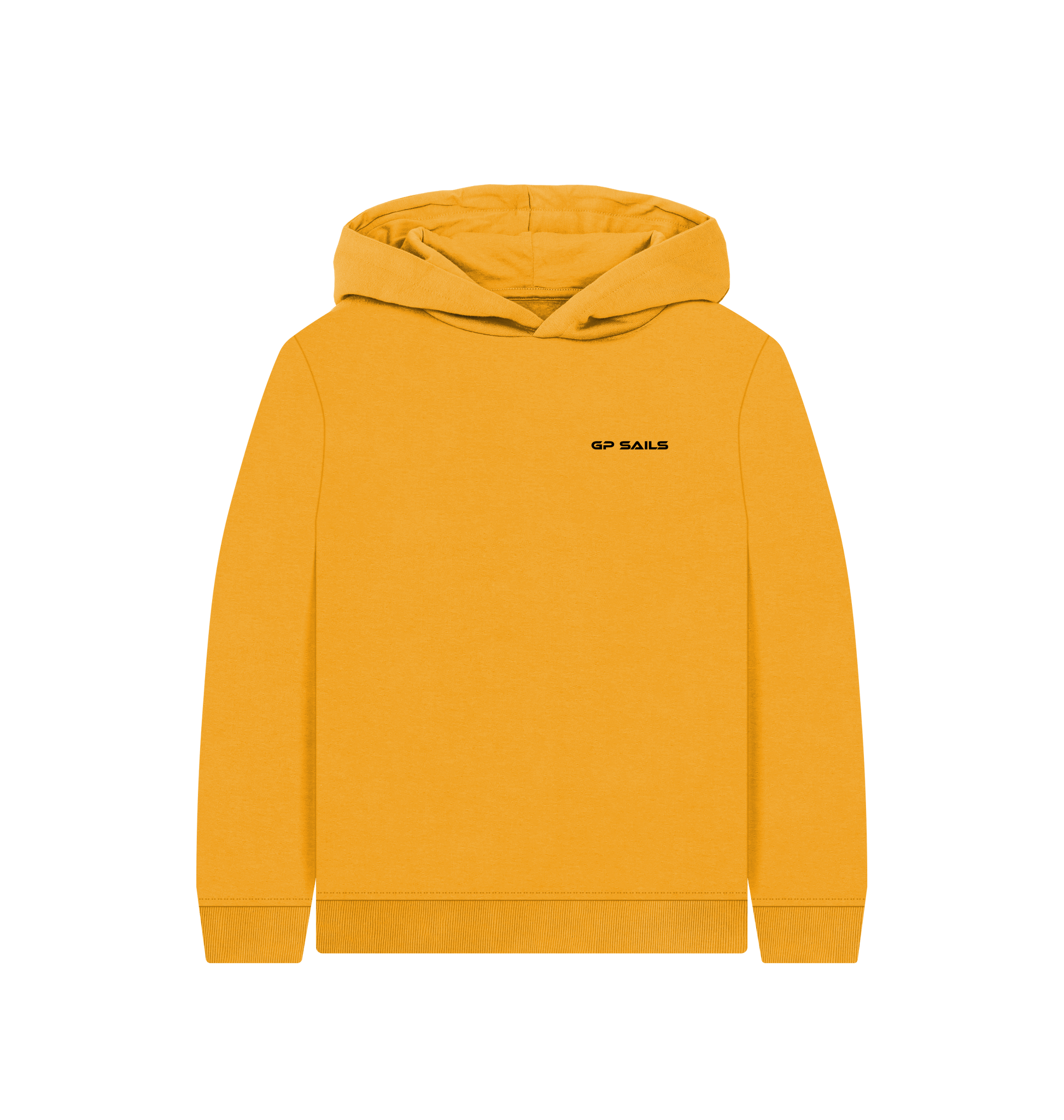 Mustard Printed Kids Hoodie Front