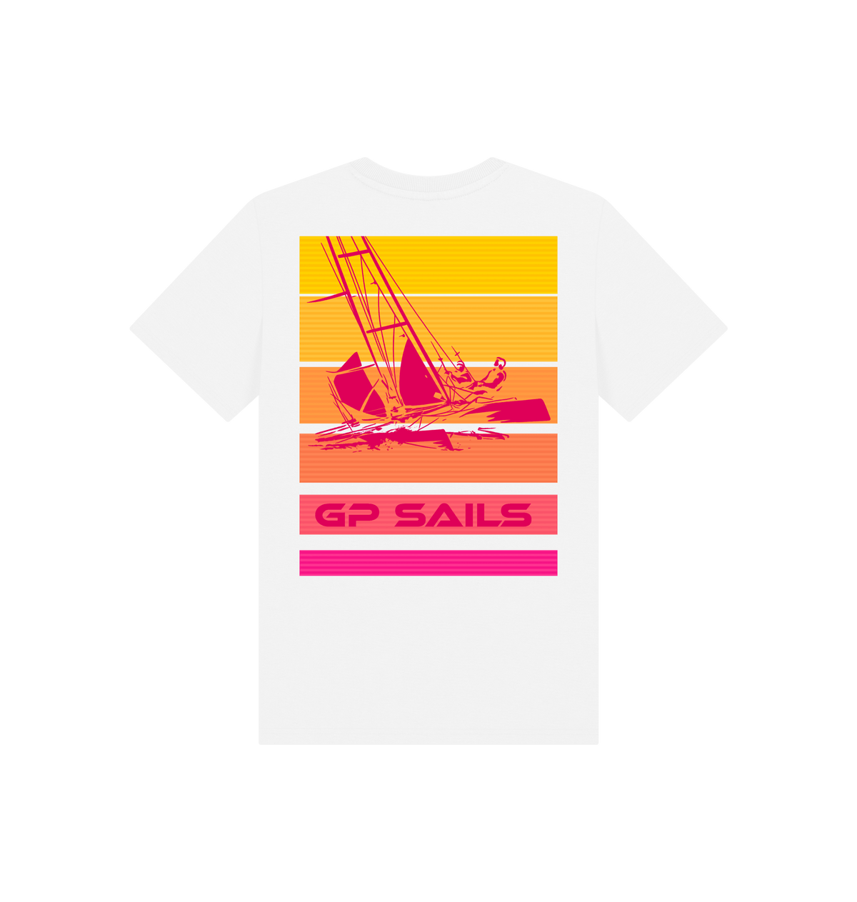 White Printed Kids T-Shirt Back