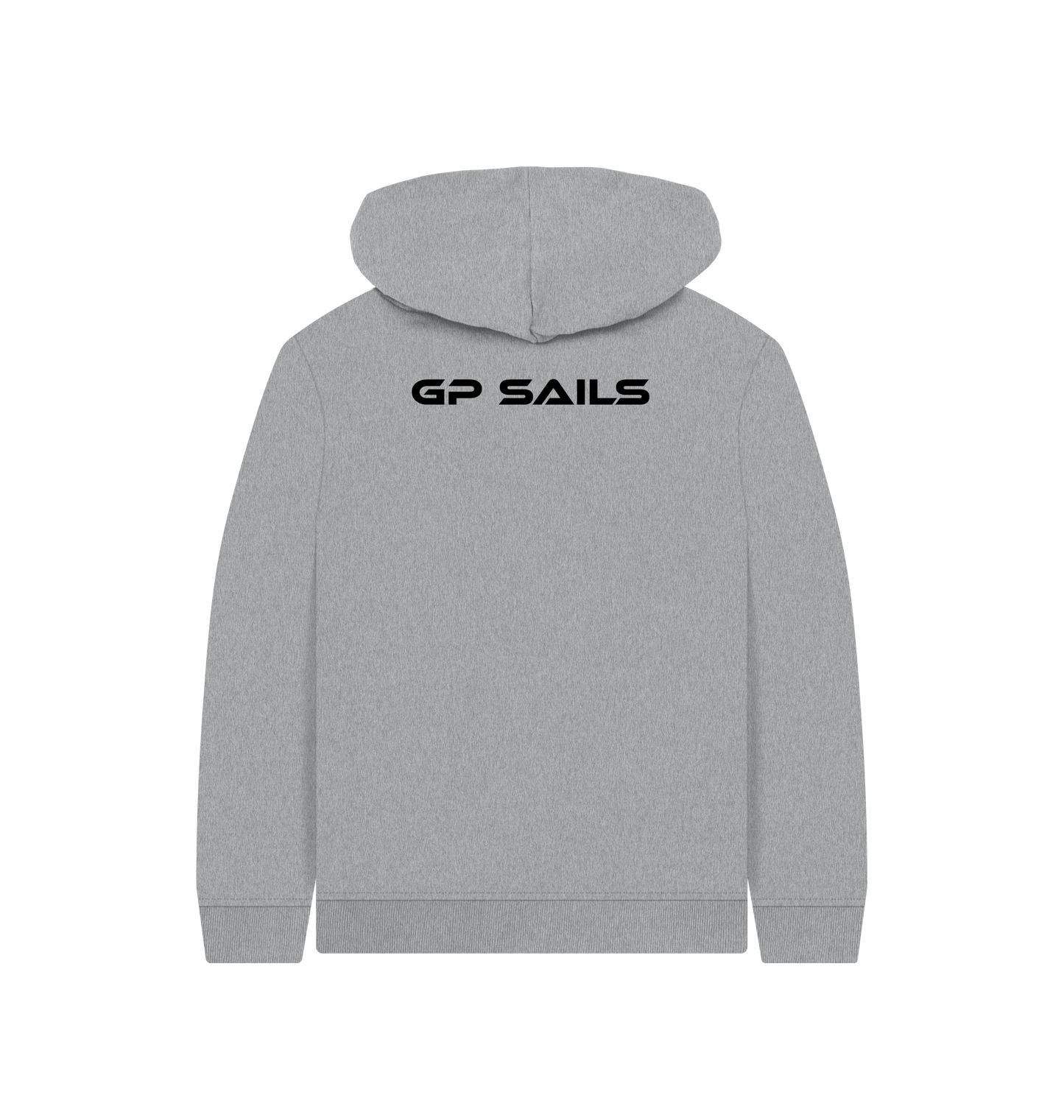 Athletic Grey Printed Kids Hoodie Back