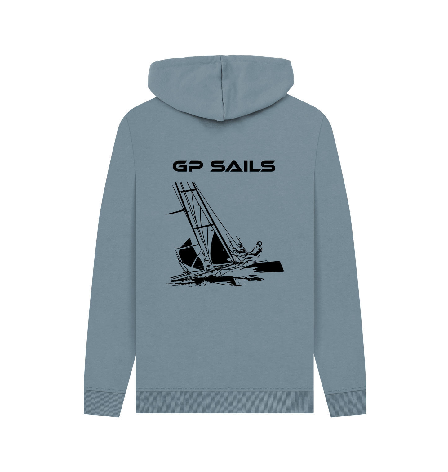 Stone Blue Printed Hoody Back