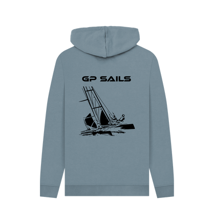 Stone Blue Printed Hoody Back