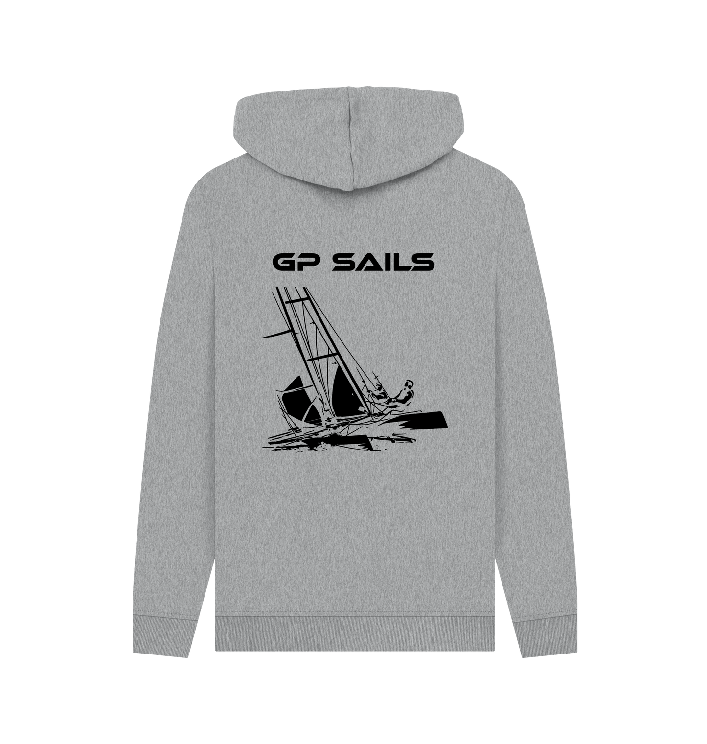 Light Heather Printed Hoody Back