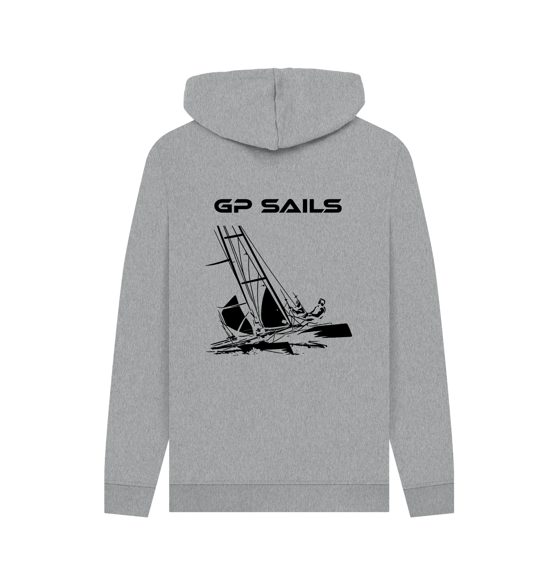 Light Heather Printed Hoody Back